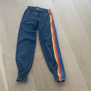 Great condition. Charcoal 5 stripes sweatpants Aviator Nation. Size S.